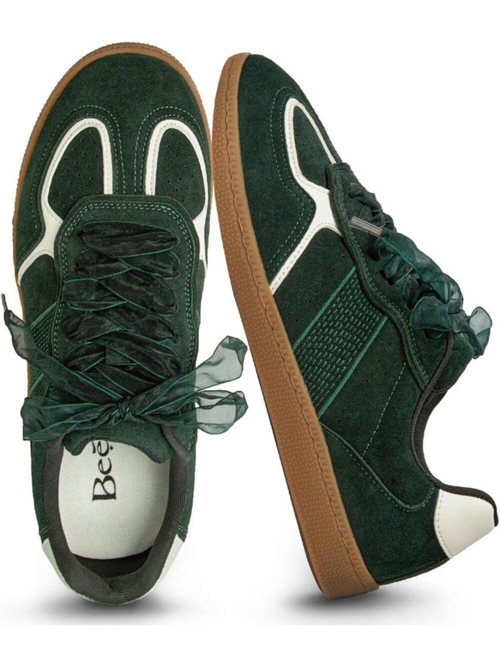 Chic Lace-Up Casual Sneakers for Women | Elegant Ribbon Detail & Memory Foam